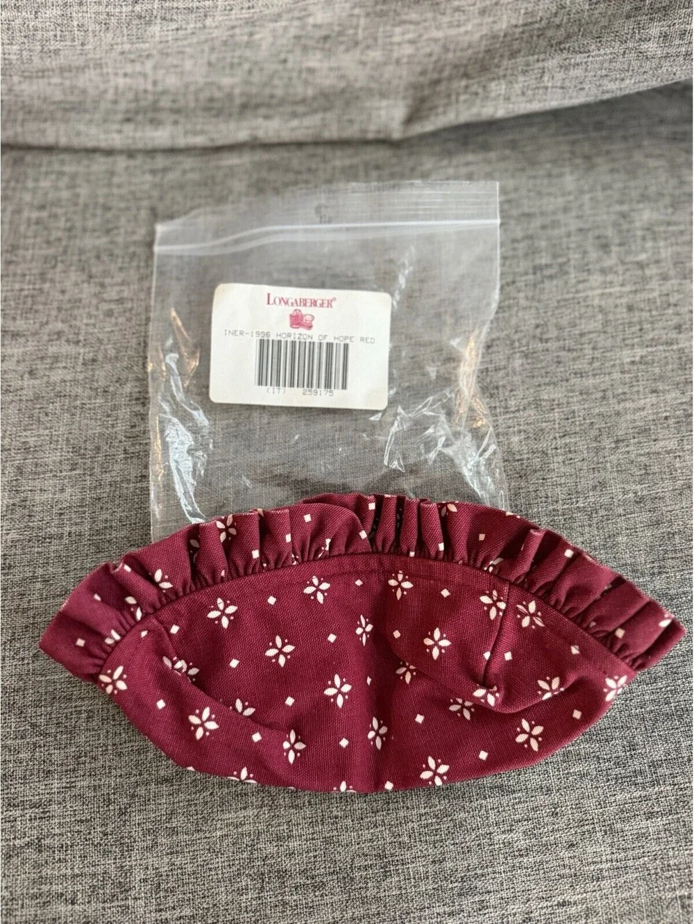 Longaberger 1996 Horizon Of Hope Basket Liner Red New In Package